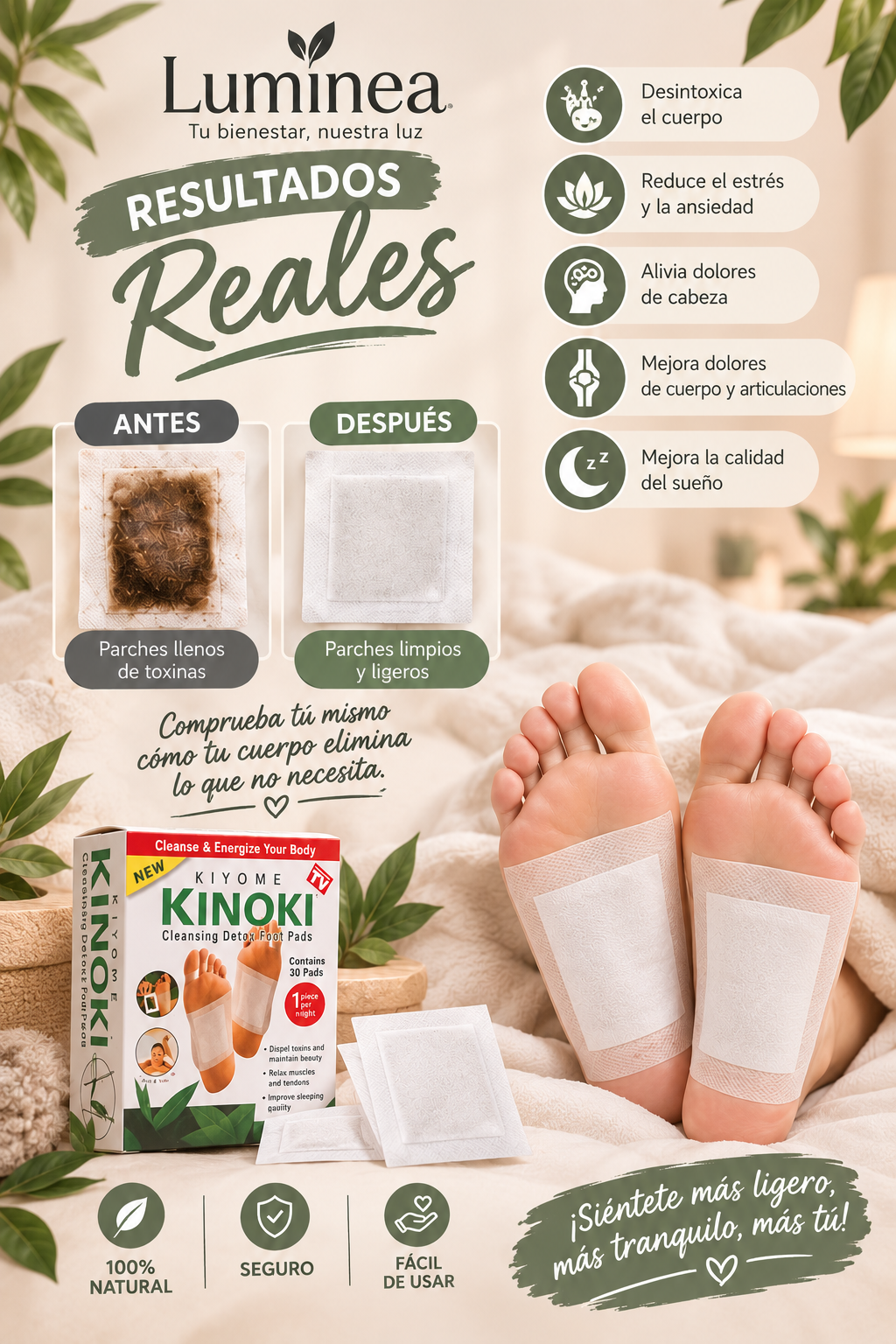 30 PARCHES KINOKI PARA UN DESCANSO TOTAL - ! DESPIERTA RENOVADO ¡