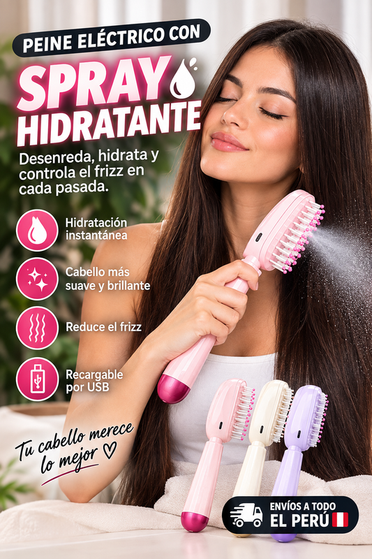 CEPILLO ELECTRICO CON SPRAY HIDRATANTE.